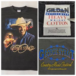 Vintage 90s George Strait Shirt Mens XL County Music Festival Promo Tee Black